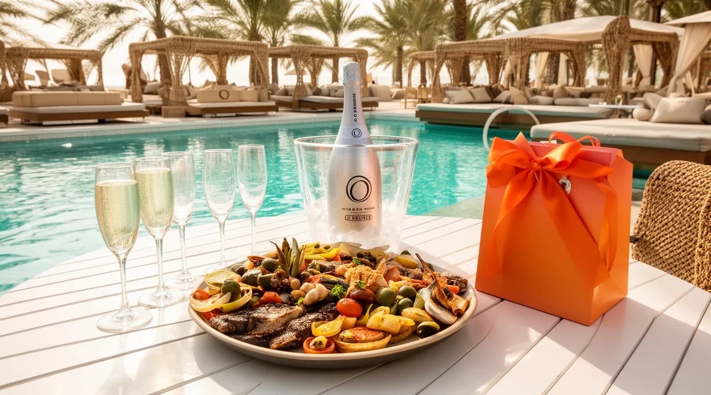 Free O Brunch birthday package with four paying guests — O Beach Dubai / O Brunch